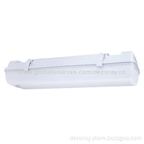 WP10 Series Weather-proof Batten, High-lumen 2835 SMD LED/PC Diffuser/Stainless Steel Clips/Luo Gray